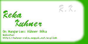 reka kuhner business card
