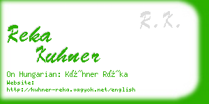 reka kuhner business card